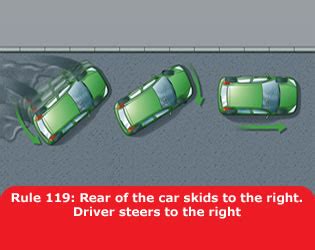 what direction do you steer in a skid|steering skids in front wheel.